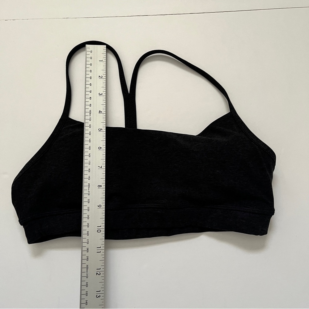 Aritzia TnAction TnaLIFE Perform Sports Bra Heathered Charcoal Gray Workout Sz S - Picture 11 of 11